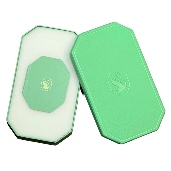 Swarovski Green Octagon Jewelry Display Storage Travel Gift Box Case EMPTY NEW ! - Picture 1 of 13